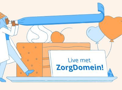 illustratie waarin wordt aangegeven: Live met ZorgDomein